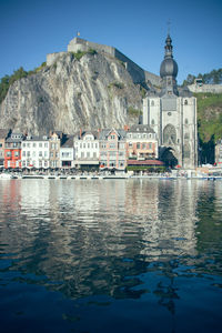 Reflection of buildings in water