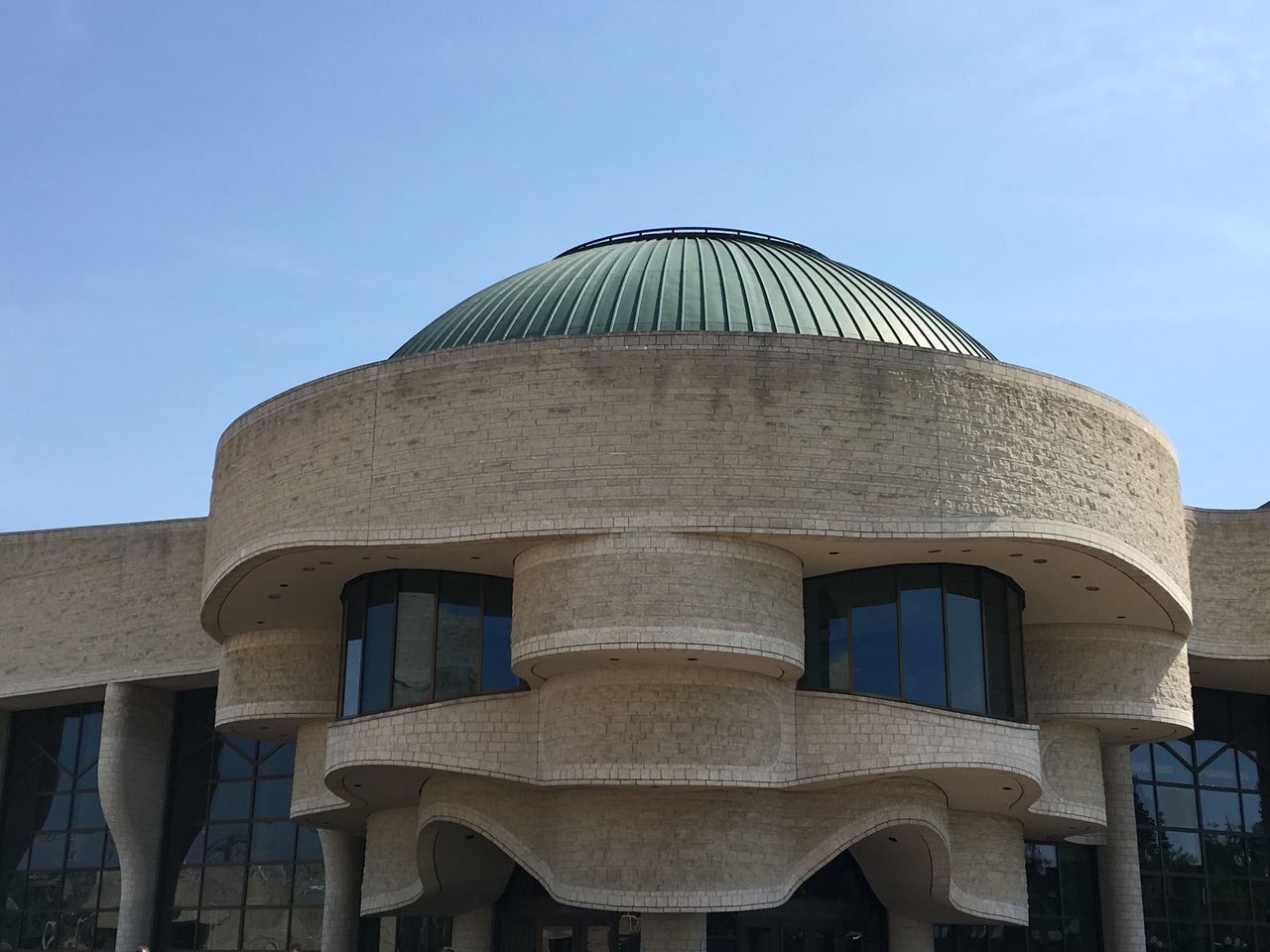 architecture, building exterior, built structure, place of worship, blue, dome, low angle view, travel destinations, sunlight, sky, tourism, day, facade, outdoors, exterior, no people, architectural feature, architectural column, sunny