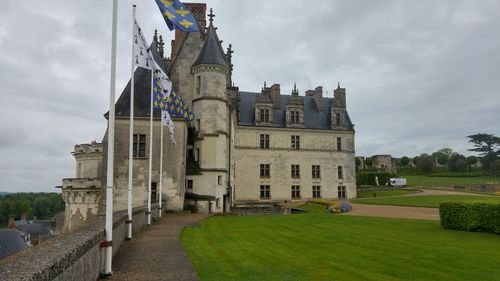 Built structure with lawn in background