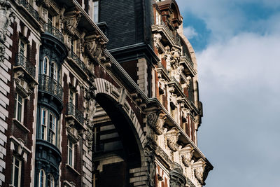 Low angle view of buildings against sky