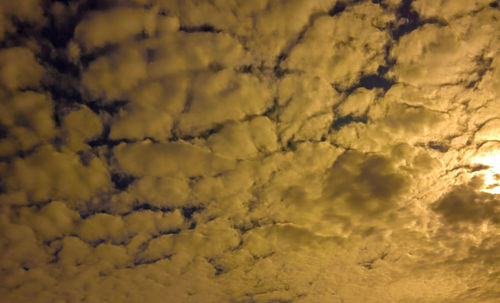 Low angle view of cloudy sky