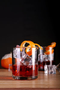 Close-up of wine glass on table