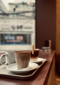 Close-up of coffee on table