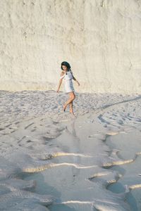 Young woman on beach