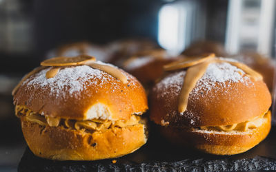 Close-up of food on table