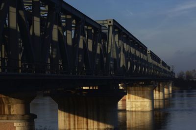 Low angle view of bridge over river