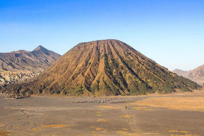 Mt bromo at bromo-tengger-semeru national park against clear sky