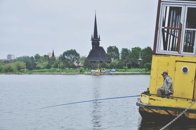 Boats in calm sea