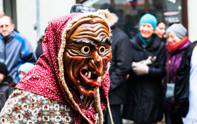 Woman wearing mask