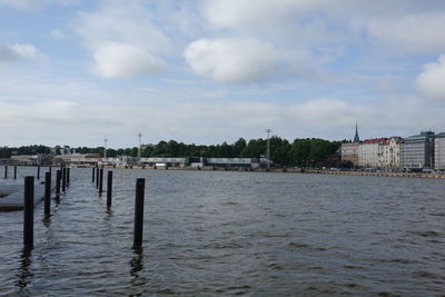 Scenic view of river against sky