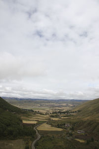 High angle view of landscape against sky