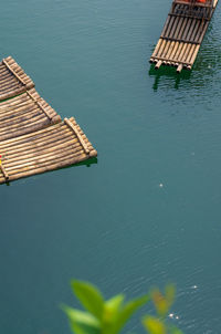 Raft in river