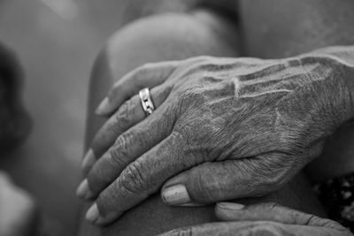 Close-up of hands