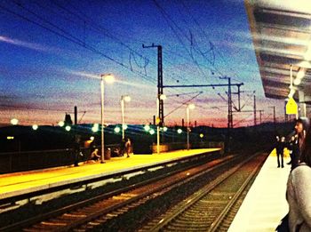 Train at railroad station platform