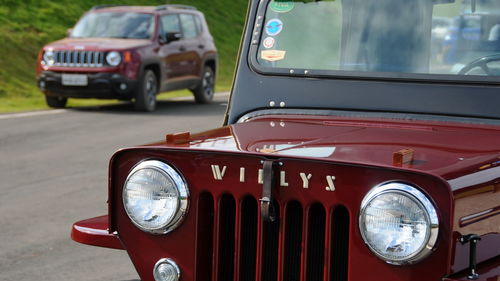 Close-up of vintage car