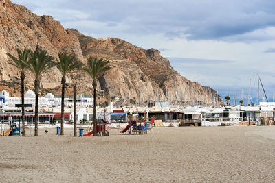 Panoramic view of beach against sky