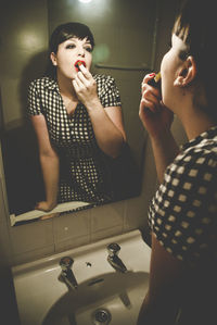 View of two people in bathroom