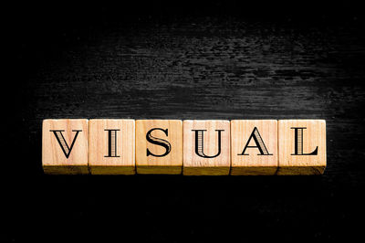 Close-up of text on black background