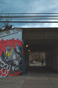 Graffiti on wall of building