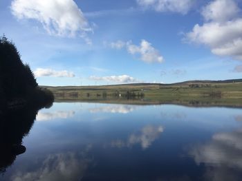 Reflection of clouds in lake