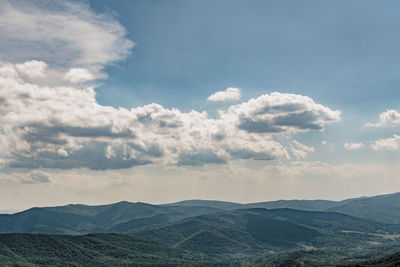 Scenic view of dramatic landscape against sky