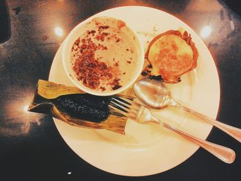 Close-up of served food