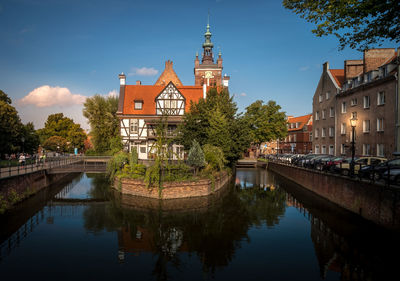 Reflection of buildings in canal