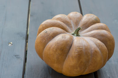 Close-up of pumpkin on table