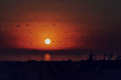 Scenic view of sunset sky