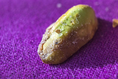 Close-up of purple bread