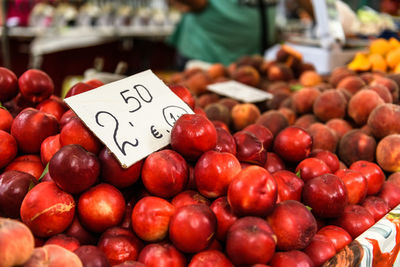 Fruit for sale on the market stall