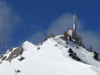 Scenic view of mountain peak of jenner in winter