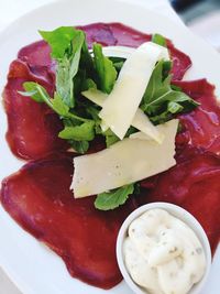 Close-up of salad in plate