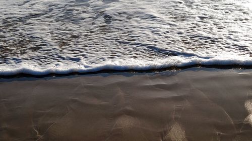 High angle view of sea shore at burleigh heads beach