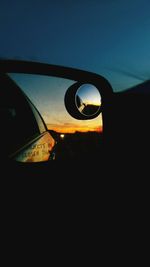 Car against sky at night