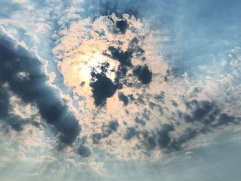 Low angle view of clouds in sky