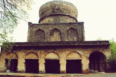 Low angle view of historical building