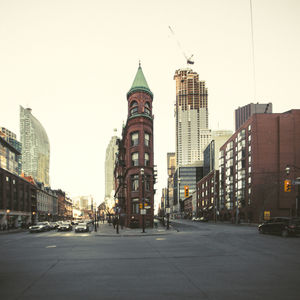 View of skyscrapers in city