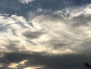 Low angle view of clouds in sky