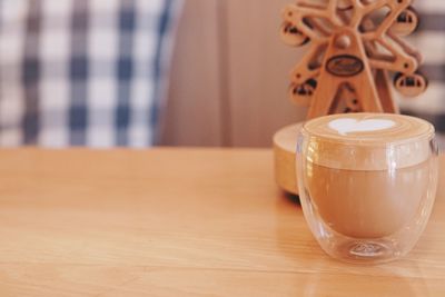 Close-up of coffee on table