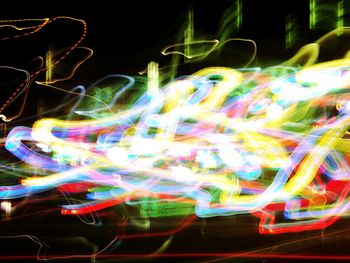 Light trails at night