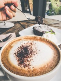 Close-up of coffee on table