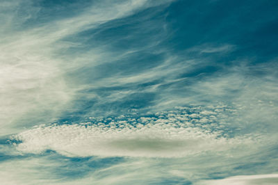 Low angle view of clouds in sky