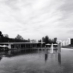 Scenic view of water against sky