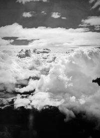 Aerial view of clouds in sky