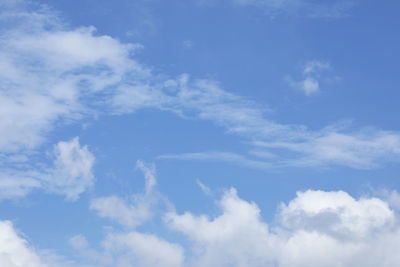 Low angle view of clouds in sky