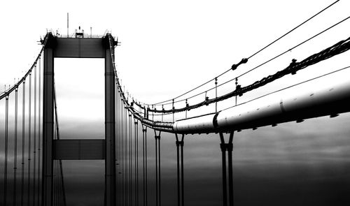 Suspension bridge against sky