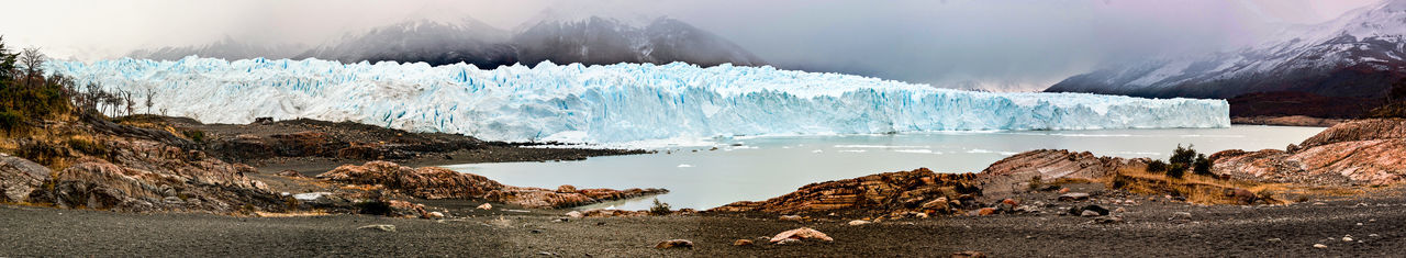 Panoramic view of a glacier 
