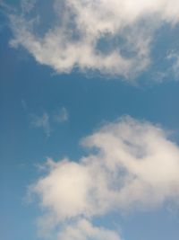 Low angle view of clouds in sky