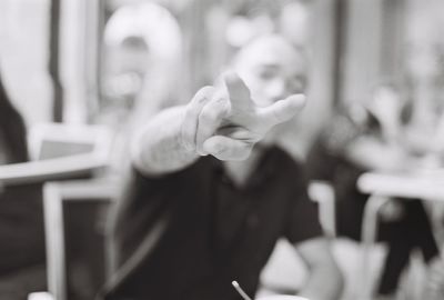 Close-up of woman hand